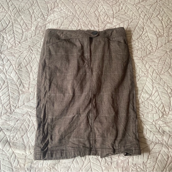Vintage Brown Button Skirt - Picture 1 of 2